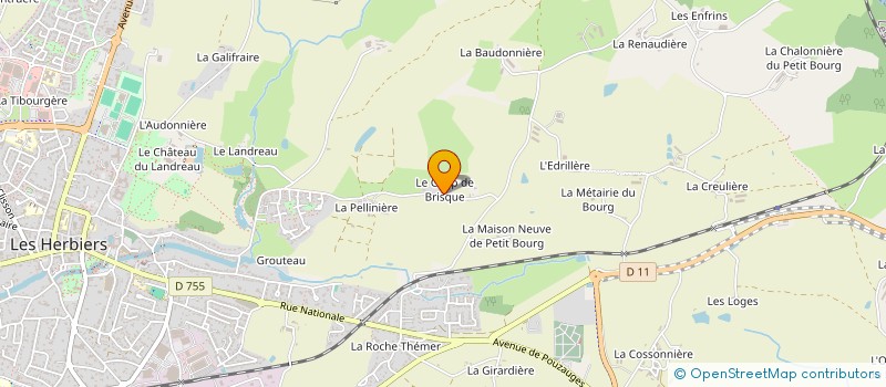 localisation de l'entreprise POIRIER LAVAGE INGENIERIE à LES HERBIERS