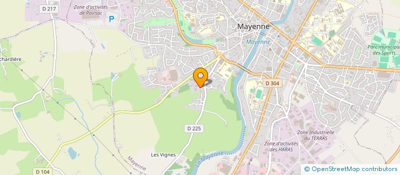 localisation de l'entreprise POIRIER SYLVAIN à MAYENNE