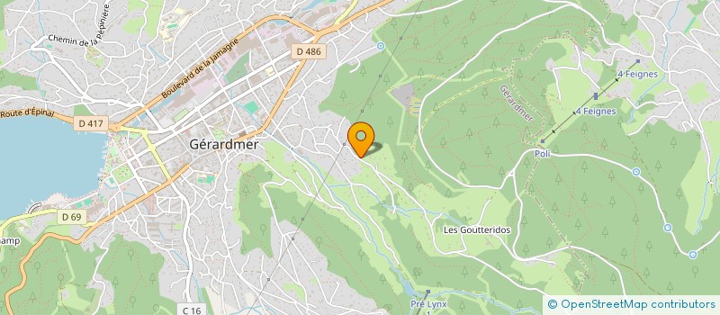 localisation de l'entreprise POIROT BUSINESS  GERARDMER