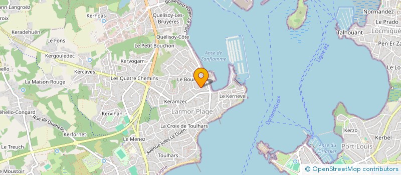 localisation de l'entreprise POISSARD  LARMOR-PLAGE