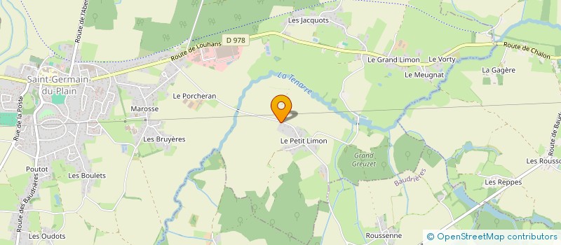 localisation de l'entreprise POISSENOT FRERES à SAINT-GERMAIN-DU-PLAIN