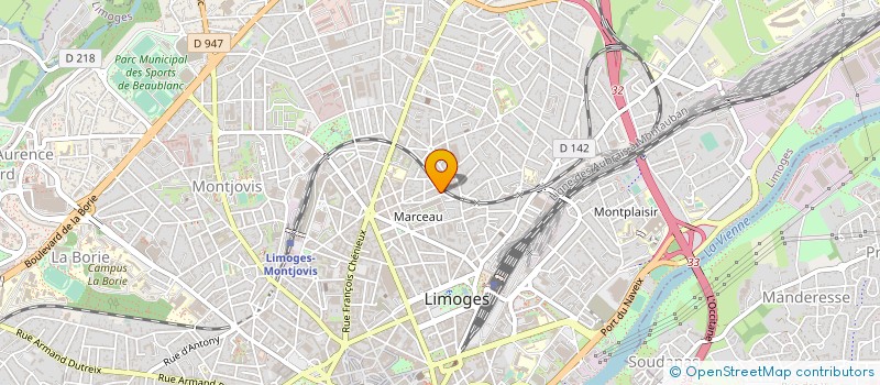 localisation de l'entreprise POISSON D'OR LIMOUSIN à LIMOGES