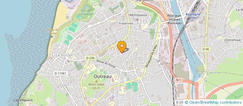 localisation de l'entreprise POISSONNERIE BARBOT  OUTREAU