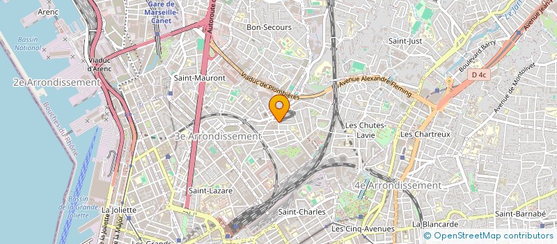 localisation de l'entreprise POISSONNERIE BELLE DE MAI à MARSEILLE