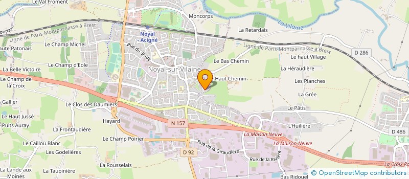 localisation de l'entreprise POISSONNERIE DANET  NOYAL-SUR-VILAINE