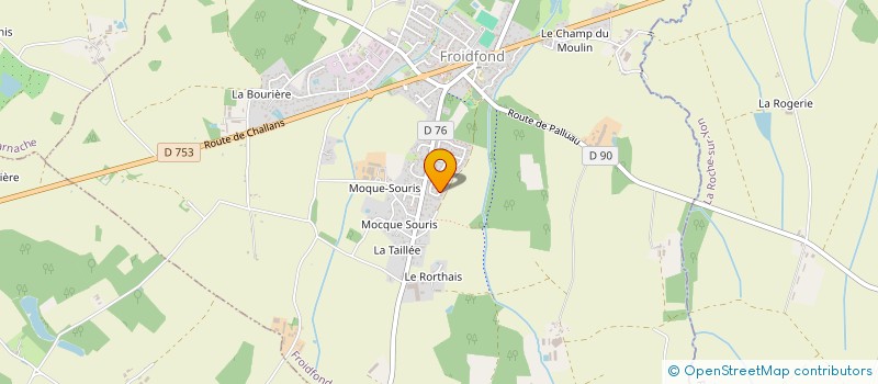 localisation de l'entreprise POISSONNERIE GAUTIER  FROIDFOND