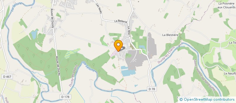 localisation de l'entreprise POISSONNERIE GESMIER  SAINT-QUENTIN-SUR-LE-HOMME