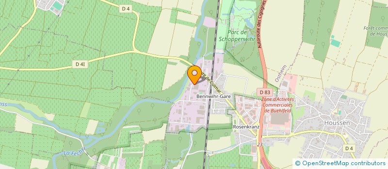 localisation de l'entreprise POISSONNERIE LE CHALUTIER  BENNWIHR