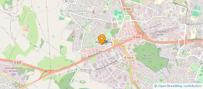 localisation de l'entreprise POISSONNERIE LE VIVIER  BEAUCOUZE