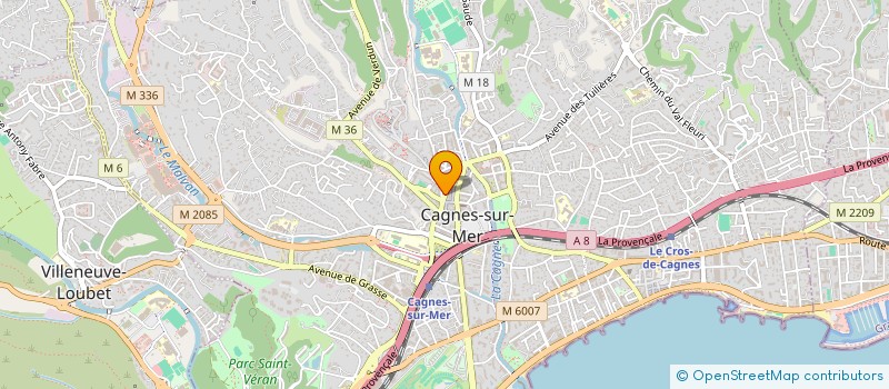localisation de l'entreprise POISSONNERIE MANCHE AZUR à CAGNES-SUR-MER