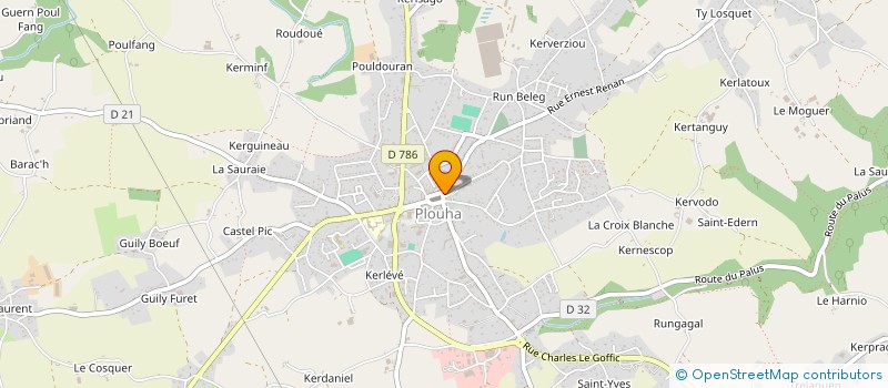 localisation de l'entreprise POISSONNERIE MODERNE à PLOUHA