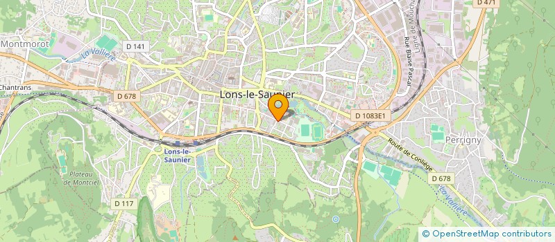 localisation de l'entreprise POISSONNERIE MONCHARMONT  LONS-LE-SAUNIER