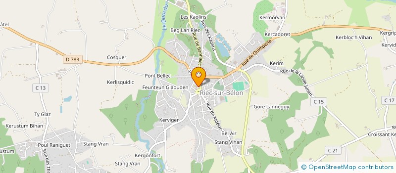 localisation de l'entreprise POISSONNERIE NAOUR MOREL à RIEC-SUR-BELON
