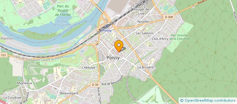 localisation de l'entreprise POISSY OPTIQUE à POISSY
