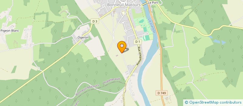 localisation de l'entreprise POITIERS CLAIN AUTOMOBILES à BONNEUIL-MATOURS