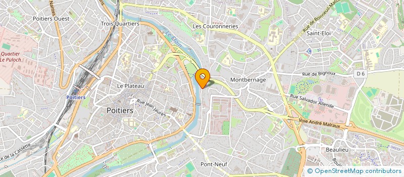 localisation de l'entreprise  POITIERS PARKOUR  SAINT-JULIEN-L'ARS