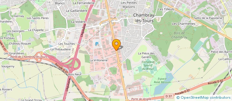 localisation de l'entreprise POITOU AUTOS SERVICES à CHAMBRAY-LES-TOURS