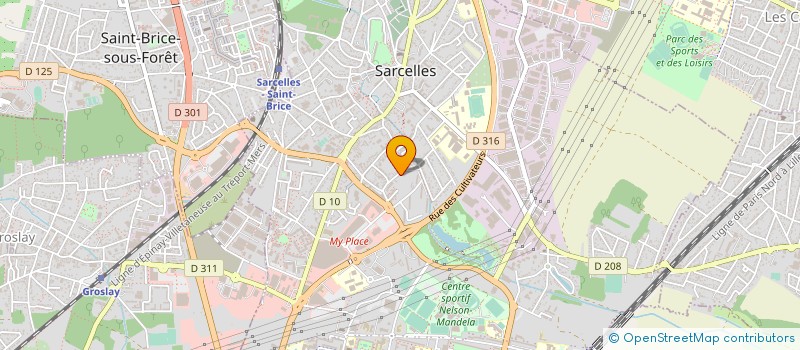 localisation de l'entreprise POITOU-BATIMENT  SARCELLES