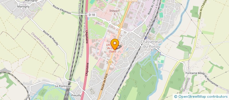 localisation de l'entreprise POITOU BEAUSEJOUR HOTEL  CHASSENEUIL-DU-POITOU