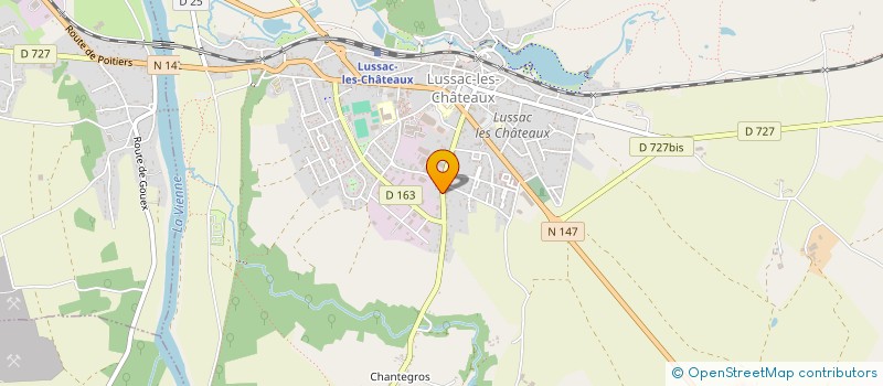 localisation de l'entreprise POITOU CARBURANTS SOCIETE D'EXPLOITATION DES ETABLISSEMENTS TABAUD  LUSSAC-LES-CHATEAUX