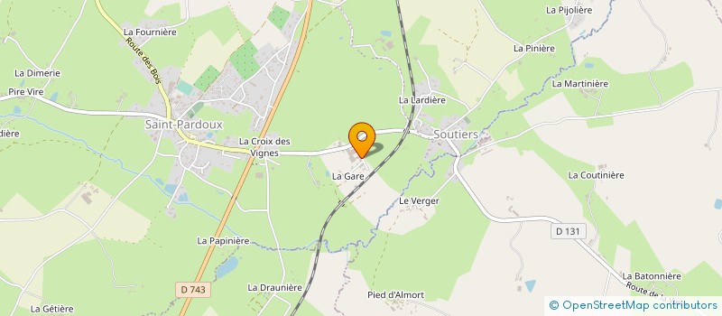 localisation de l'entreprise POITOU-DECORS  SAINT-PARDOUX-SOUTIERS