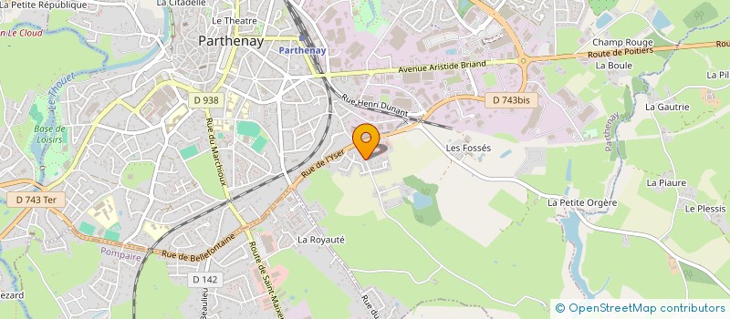 localisation de l'entreprise POITOU LOGIS  PARTHENAY