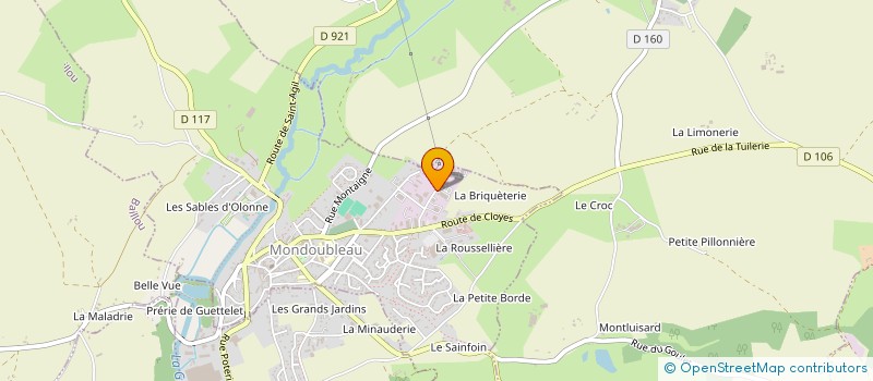 localisation de l'entreprise POITOU PLATRERIE  MONDOUBLEAU