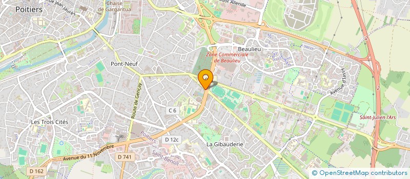 localisation de l'entreprise POITOUCOEUR  POITIERS