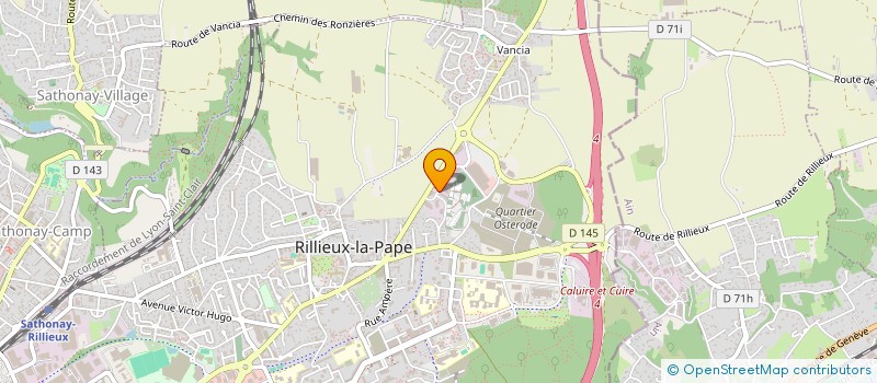 localisation de l'entreprise POITOUX SA à RILLIEUX-LA-PAPE