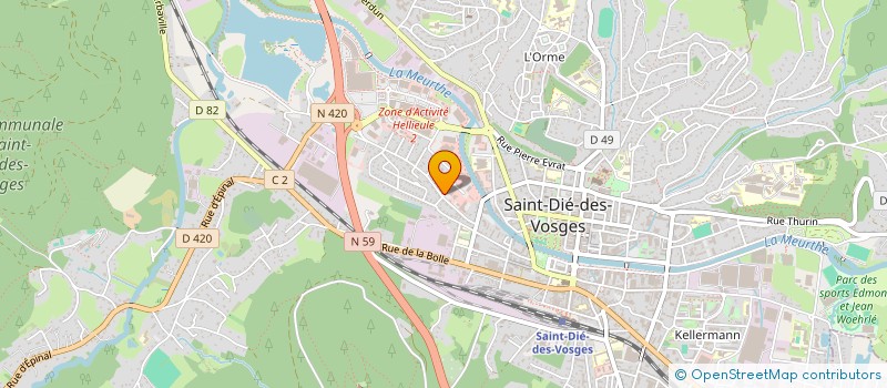 localisation de l'entreprise POK & JEUX  SAINT-DIE-DES-VOSGES