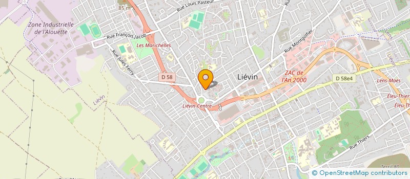localisation de l'entreprise POK OPTIQUE à LIEVIN