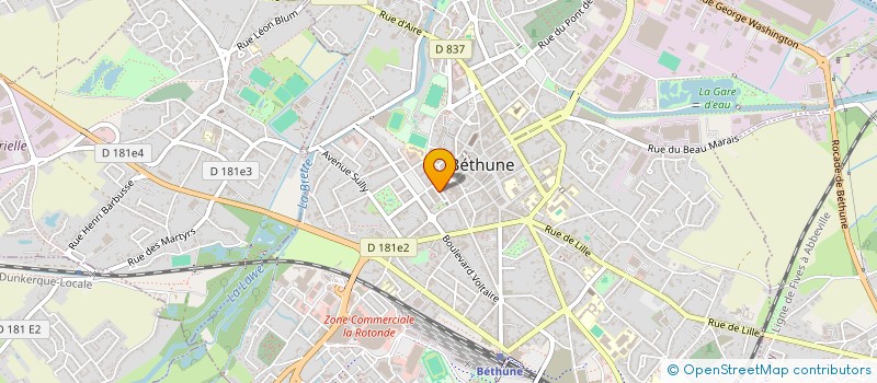 localisation de l'entreprise POKA  BETHUNE