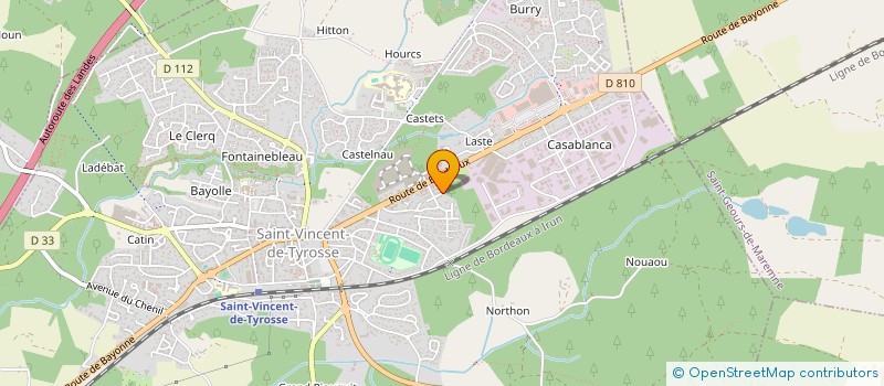 localisation de l'entreprise POKER CLUB DE LA COTE D'ARGENT  SAINT-VINCENT-DE-TYROSSE