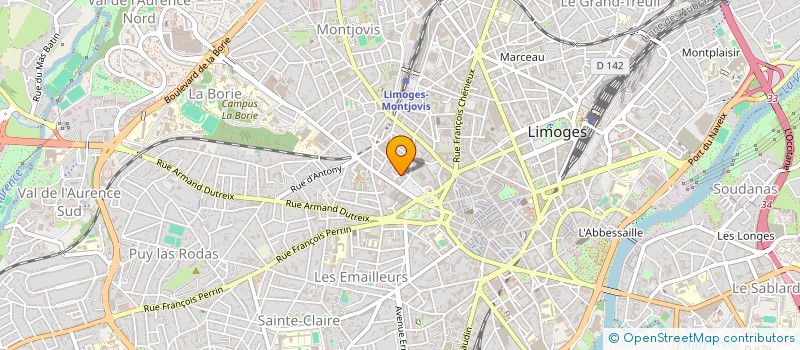 localisation de l'entreprise POKER TEAM 87 à LIMOGES