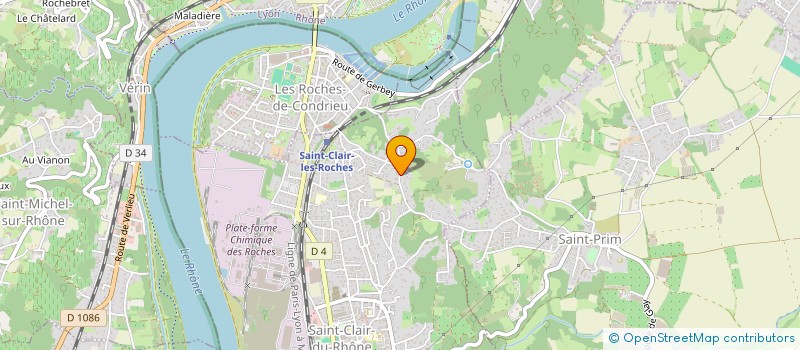 localisation de l'entreprise POL AND CA.  SAINT-CLAIR-DU-RHONE