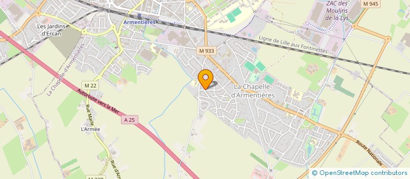 localisation de l'entreprise POL MH  LA CHAPELLE-D'ARMENTIERES