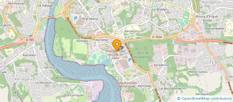 localisation de l'entreprise POLARIS  QUIMPER