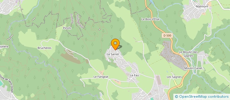 localisation de l'entreprise POLDARTS  SAINT-JUST-MALMONT