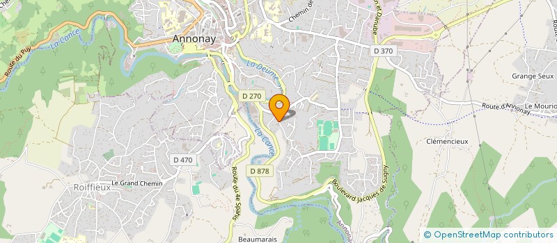 localisation de l'entreprise POLE 07 à ANNONAY