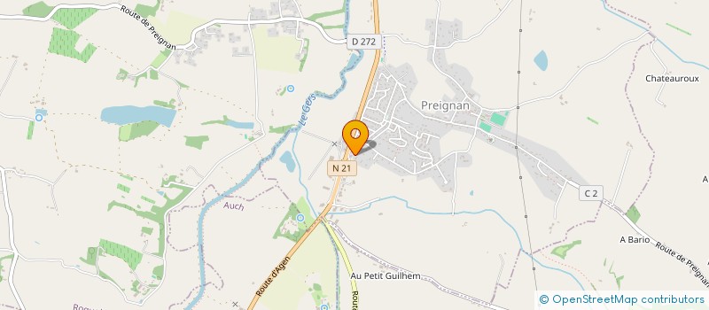 localisation de l'entreprise POLE 32  PREIGNAN