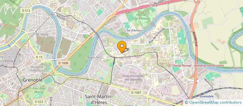 localisation de l'entreprise POLE ALPIN D'ETUDES ET DE RECHERCHE POUR LA PREVENTION DES RISQUES NATURELS à SAINT-MARTIN-D'HERES