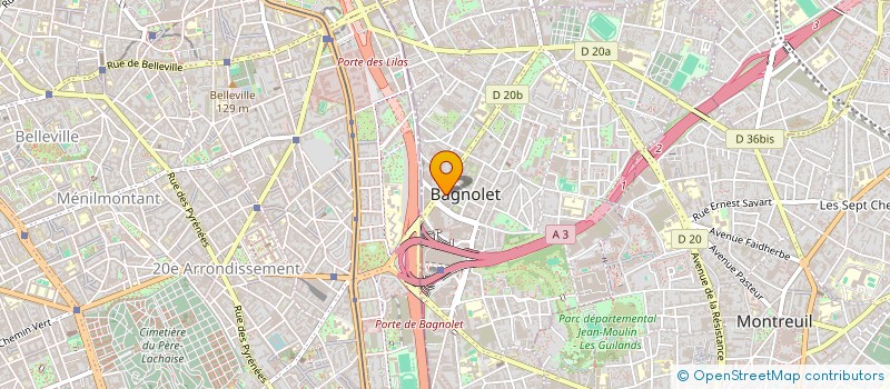 localisation de l'entreprise POLE ART STUDIO à BAGNOLET