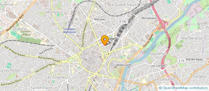 localisation de l'entreprise POLE ASSURANCES à LIMOGES
