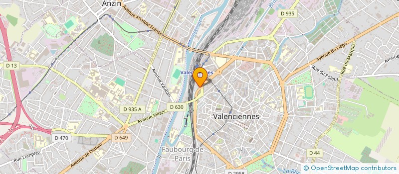 localisation de l'entreprise POLE AUDIO VISUEL à VALENCIENNES