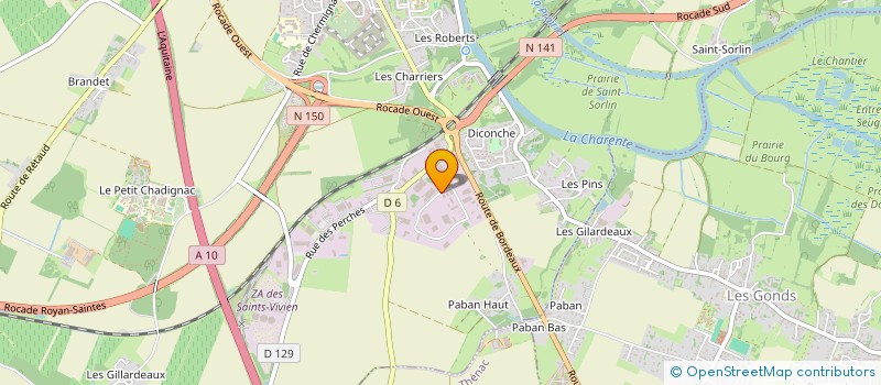 localisation de l'entreprise POLE AUTOMOBILE  SAINTES