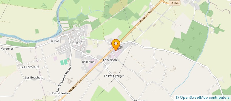 localisation de l'entreprise POLE AUTOMOBILE DU LOIR  CORZE