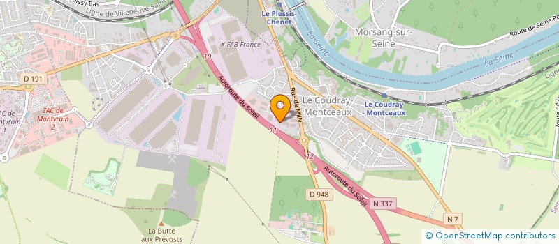 localisation de l'entreprise POLE AUTONOMIE SANTE INFORMATION à LE COUDRAY-MONTCEAUX