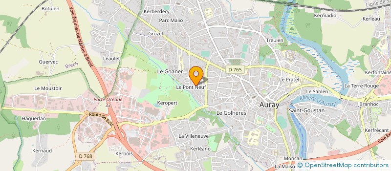 localisation de l'entreprise POLE BATIMENTS à AURAY