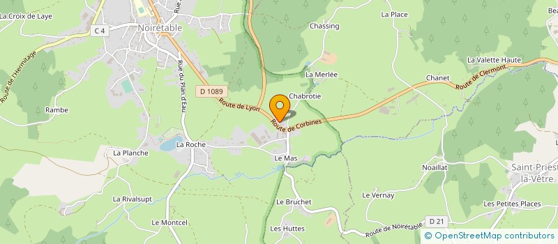 localisation de l'entreprise POLE BOIS DU HAUT FOREZ (PBH) à NOIRETABLE