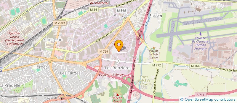 localisation de l'entreprise POLE BOULANGER  CLERMONT-FERRAND